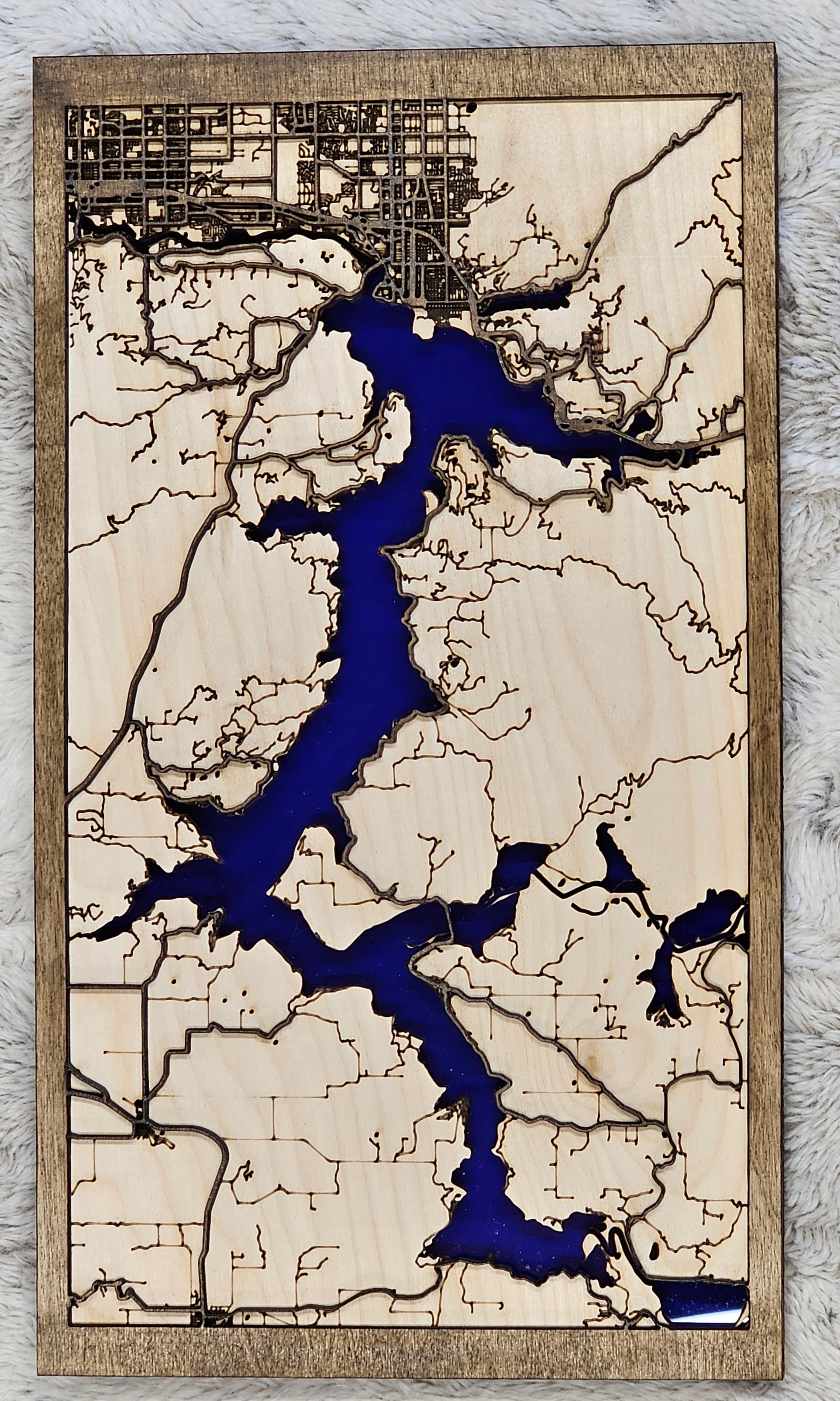 Lighted Lake, River and Ocean Maps