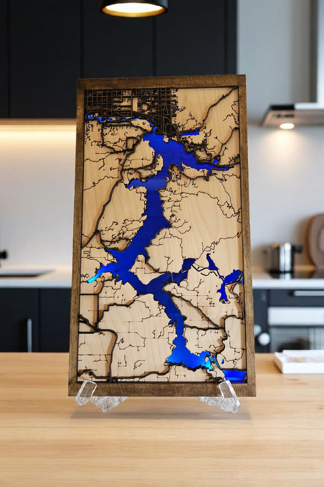 Lighted Lake, River and Ocean Maps