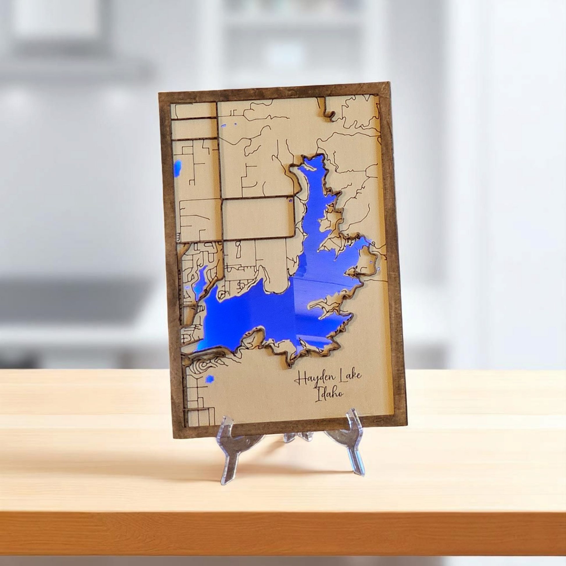 Lighted Lake, River and Ocean Maps