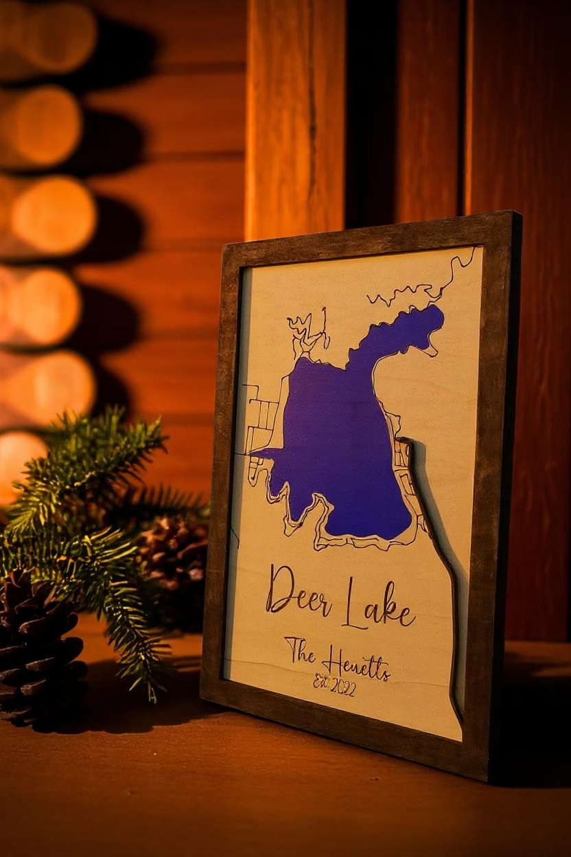 Lighted Lake, River and Ocean Maps