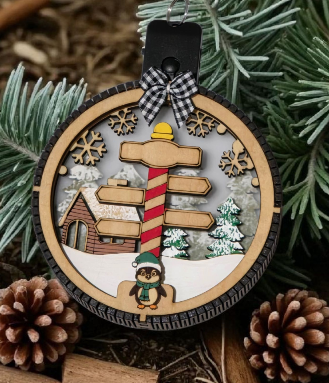 Personalized Lighted North Pole Ornament