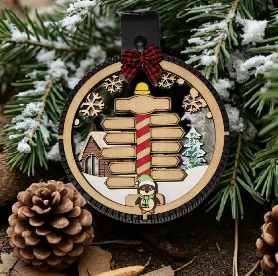 Personalized Lighted North Pole Ornament