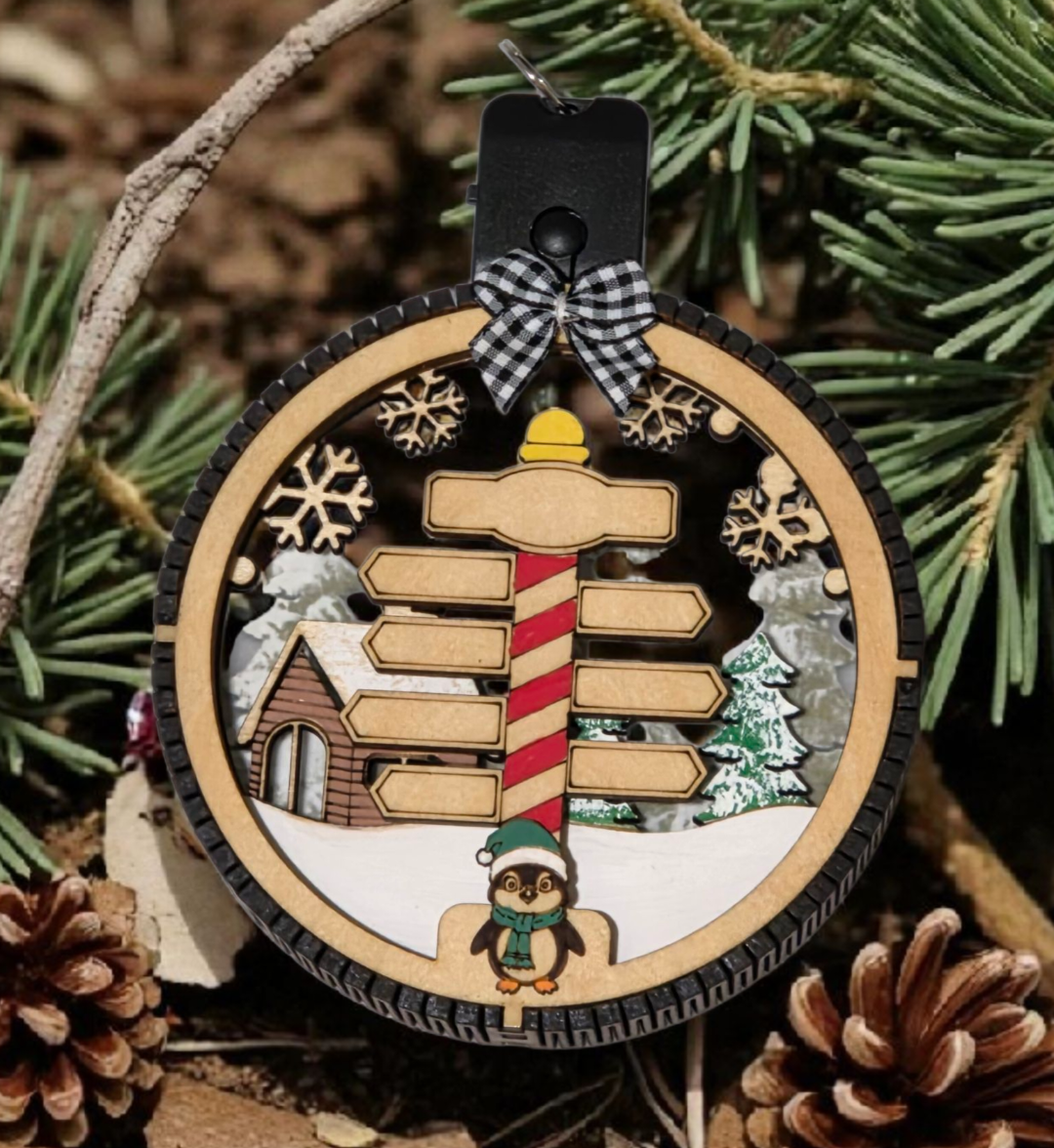 Personalized Lighted North Pole Ornament
