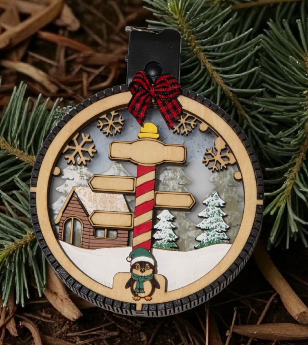 Personalized Lighted North Pole Ornament